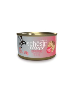 Schesir Silver Mousse & Fillets Senior Cat Wholefood - Chicken With Duck 70g
