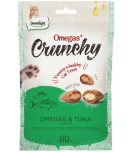 Dentalight Omegas & Tuna Flavour Crunchy Cat Treat 60g