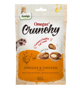 Dentalight Omegas & Chicken Flavour Crunchy Cat Treat 60g