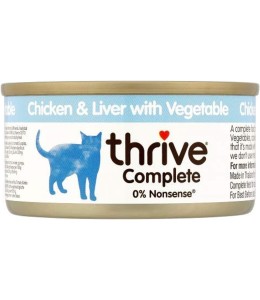 Thrive Complete Cat Chicken & Liver W/ Veg Wet 75G
