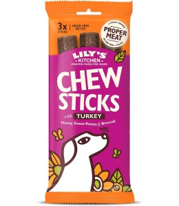 Lily's Kitchen Dog Chew Sticks w/ Turkey Dog Treats (120g)