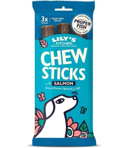 Lily's Kitchen Dog Chew Sticks w/ Salmon Dog Treats (120g)
