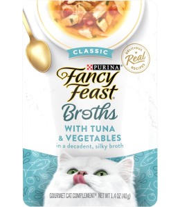 Purina Fancy Feast Broths Classic Cat Wet Food Tuna and Vegetables 40g