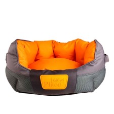 GiGwi Place Soft Bed Orange & Grey Medium