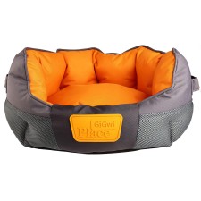 Gigwi Place Soft Bed Orange & Grey Small