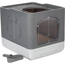 All for Paws Go Fresh - Foldable Cat Litter Box - Grey