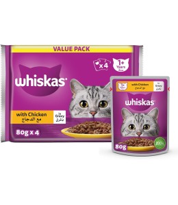 Whiskas Pouch Chicken 80g (4 x 80g)