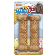 Nylabone Nubz Wild Bison 2Ct Card Jumbo Edible Treats