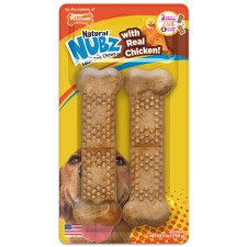 Nylabone Nubz Chicken 2Ct Card (In Shelf Tray) Jumbo Edible Treats