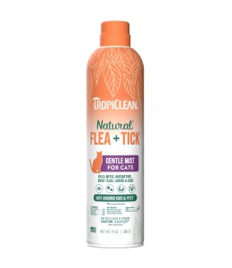 TropiClean Flea + Tick Cat + Home Easy Mist Spray for Cats- 14oz