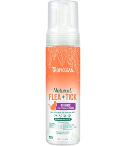 TropiClean Natural Flea & Tick No Rinse Shampoo for Cats - 7.4 oz
