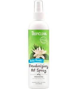 TropiClean Baby Powder Deodorizing Spray for Pets, 8oz
