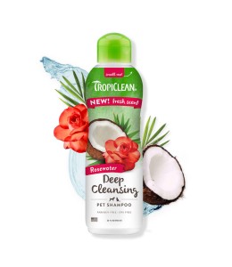 TropiClean Rosewater Deep Cleansing Shampoo for Pets, 20oz