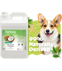 TropiClean Oatmeal & Tea Tree Medicated Itch Relief Shampoo for Pets, 1 gallon