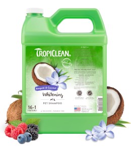 TropiClean Awapuhi & Coconut Whitening Shampoo for Pets, 1 gallon