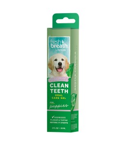 TropiClean Fresh Breath No Brushing Clean Teeth Dental & Oral Care Gel for Puppies, 2oz