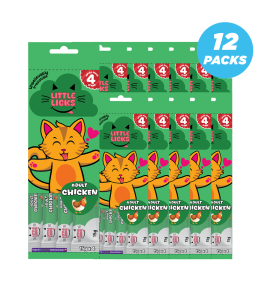 Smudges Little Licks Chicken Creamy Bisque Treats for Adult Cat 4 x 15g- Pack of 12