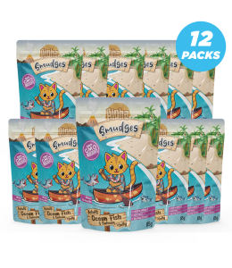 Aloha Smudges Ocean Fish & Salmon Adult Cat wet food in Jelly 85g Pouch Pack of 12