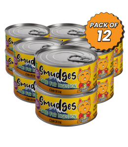 Smudges Adult Cat Chicken Flakes in Gravy 80g Pack of 12
