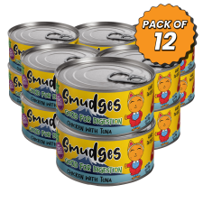 Smudges Adult Cat Chicken Flakes With Tuna In Soft Jelly 80g Pack of 12