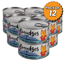 Smudges Adult Cat Tuna Flakes With Shirasu in Soft Jelly 80g Pack of 12