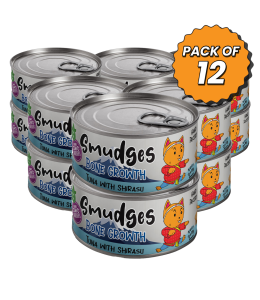 Smudges Adult Cat Tuna Flakes With Shirasu in Soft Jelly 80g Pack of 12
