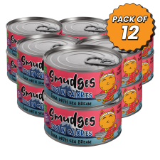 Smudges Adult Cat Tuna Flakes With Sea Bream in Soft Jelly 80g Pack of 12