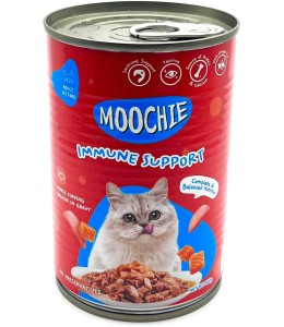 Moochie Mince With Salmon Cat Wet Food Can 400g Pack of 12
