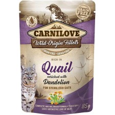 Carnilove Quail enriched with Dandelion for Sterilized Cats Wet Food Pouches - 85g