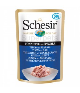 Schesir Cat Pouch-Wet Food Tuna With Seabass 50g
