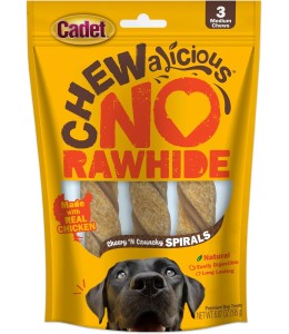 Cadet 3 pk Medium Chewy N Crunchy Spirals  Dog Treats & Chews