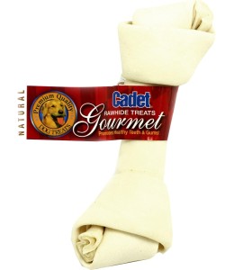 Cadet 6-7" Beef Hide (Rawhide) Knotted Bone Dog Treats & Chews