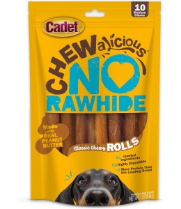 Cadet 10 pk Chewalicious® Classic Chewy Rolls - Peanut Butter Flavor  Dog Treats & Chews