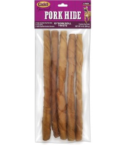 Cadet 10"/5 pk. Pork Roll Twists Dog Treats & Chews