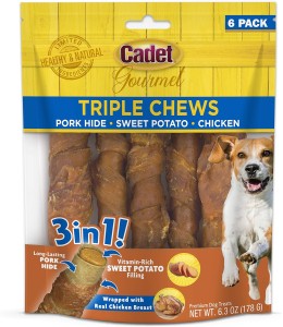Cadet 6 pk. Chicken & Sweet Potato Triple Chew Treat Dog Treats & Chews
