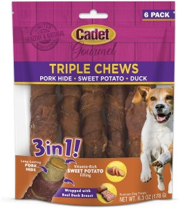 Cadet 6 pk. Duck & Sweet Potato Triple Chew Treat Dog Treats & Chews