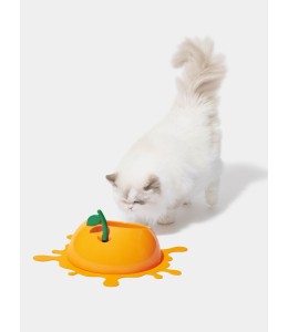 VETRESKA Juicy Tangerine Pet Bowl, Spoon & Mat Set