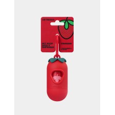 VETRESKA Strawberry Pet Poop Bags & Dispenser (1 Dispenser + 1 Roll)