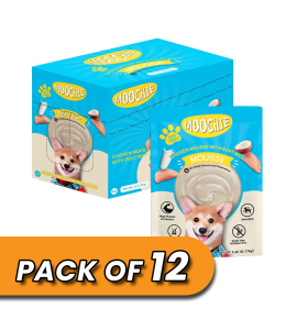 Moochie Dog Mousse - Chicken with Goat Milk Pouch 70g Pack of 12