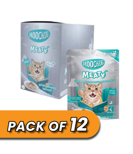 Moochie Cat Food Tuna & Green Lipped Mussel Recipe in Gravy Pouch 70g Pack of 12