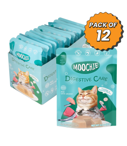 Moochie Cat Food Pate with Anchovy - Digestive Care Pouch 70g Pack of 12