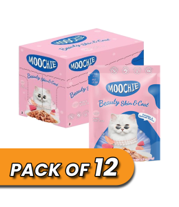 Moochie Cat Food Mince with Tuna - Beauty Skin & Coat Pouch 70g Pack of 12