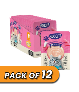 Moochie Cat Food Tuna Mousse with Goat Milk Pouch 70g Pack of 12