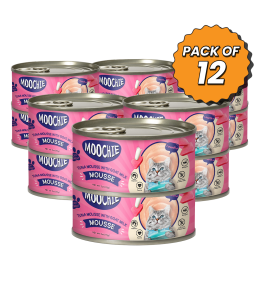 MOOCHIE TUNA MOUSSE WITH GOATMILK 85g Can Pack of 12