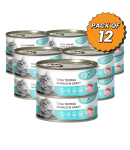 MOOCHIE ADULT TUNA TOPPING SHIRASU 85g Can Pack of 12