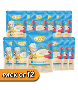 MOOCHIE CREAMY BROTH WITH TUNA BONITO 40g Pouch Pack of 12