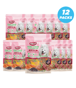 Moochie Home Cooked Dog Food - Fit and Firm - Beef, Salmon and Riceberry Recipe 255g Pack of 12