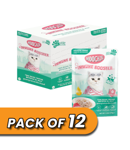 Moochie Tuna Recipe Topping Whitefish In Jelly Cat Food for Immune Booster 70g Pack of 12