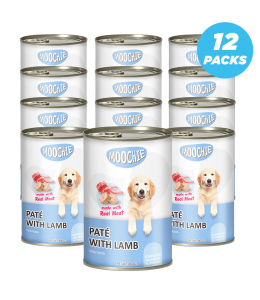 Moochie Pate With Lamb Dog Wet Food Can 400g Pack of 12
