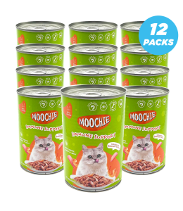 Moochie Mince With Shrimp Cat Wet Food Can 400g Pack of 12
